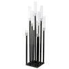 Decoration clear top acrylic pedestal cylinder black metal stick candle holder party centerpiece marriage decoration wedding parties senyu704