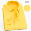 Herenjurk shirts 8xl 7xl 6xl 5xl mannen shirt met lange mouwen man zakelijke causale twill whill wit geel merk formeel werk chee22