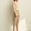 Autumn Winter Women Casual Pants Female Solid Loose High Waist Straight 11920283 210527