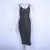 Мода Платья для вечеринок Женщины Высокая талия BodyCon Slash See Backless Сексуальное Длинное платье