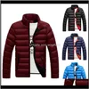 Down Parkas Ytterkläder Coats Kläder Kläder Drop Leverans 2021 Mens Vinter Varm Polded Slim Jacket Skidsporter Snowsuit Rock Klättring Kort