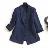 Lace Women Blazers e Jackets de Temperamento 2021 Autumn One Button