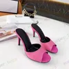 Luxurys Women Designers Slides Sandals Fashion open toe high heels sandal Girl summer shoes sexy stiletto slippers 34-41