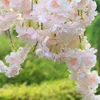 Flores de seda artificiais de alta qualidade Criptografia flores de cerejeira coloridas para decoração de casamento ornamento de mesa de casa 10 pcs