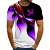 Men's T-Shirts Camisa De Time Futebol T-shirt 3D Eagle Print Breathable Street Style Stitching Oversized T-sh302x