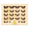 10 pairs eyelashes natural long 3d lashes strip thick dramatic false eyelash faux cils makeup wispy for beauty