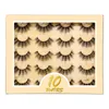 10 pairs eyelashes natural long 3d lashes strip thick dramatic false eyelash faux cils makeup wispy for beauty