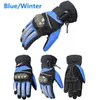 Motorcycle Winter Warm Gloves Double waterproof Reflective Riding Cycling Gloves with carbon fiber fist protector shell MTV-07 H1022