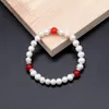 Beaded Strands Fashion Jade White Potato Pearl Armband Mix Stone and Pearls Stretch Women Gift Jewelry 5pcs PB007 FAWN22