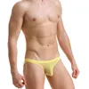 Transparente Herren-Slips aus sexy Eisseide, ultradünn, bequem, Low Rise, männlich, Mini-Unterhose, Bikini-Unterhose