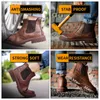 Men Women Safety Shoes Boots Waterproof Non Slip Steel Toe Cap Work Safety Boots Leather Male Casual Shoes Martin Boots 210624