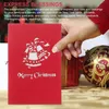 Greeting Cards Merry Christmas Card With LightMusic 3D UP Stereo Blessing Tree Friends Xmas Gifts Wishes Postcard8367089