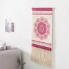 Tapestry Hem Dekoration Väggduk Tassel Handvävd Bomullmålning Sovrum Vardagsrum Bakgrund Tygduk