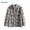 Real Natural Mink Fur Coat Women Winter Long Jacket Detachable Sleeve Adjustable Clothes Length Customized 210910