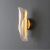 Lampa ścienna Nordic Gold Acrylic LED podwójna głowa salon sypialnia nocna Aisle tło Dekoracyjne