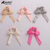 Мода лук Scrunchies Сплошной цвет хлопчатобумажные волосы веревочки бабочки волос галстуки эластичные волосы женские волосы аксессуары для волос 2021 стиль кореи