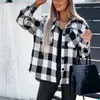 New Style Woman Woolen Jacket Black And White Aound Neck Korean Version Slim V-neck Short Autumn Coat272K