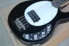 4 Strings 21 Frets Electric Bass Guitar with Black Body,Active Pickups,Humbucking pickups,Can be customized