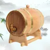 Pajitas para beber Barril de vino de madera Equipo de elaboración de cerveza de roble Mini barril Cubo de rotación de bebidas Contenedor de almacenamiento de gran capacidad 257b