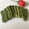 Pietre per massaggio Gua Sha Set Pietra naturale Giada verde GuaSha Massaggiatore per terapia raschiante Jades Roller1790529