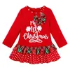 Boże Narodzenie Zestawy Dla Dzieci Dziewczynek Z Długim Rękawem Top + Bell-Dailed Spodnie Odzież Jesień Zima Dzieci Dziewczyna Garnitur Odzież 210429