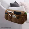 Storage Bags Waterproof Multifunction Couch Cotton Blend Anti Slip Living Room With 14 Pockets Hanging Sofa Armrest Organizer Easy Use