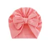 Kleinkind Indien Cap Mädchen Bogen weiche Baby Turban Stirnband Hüte handgemachte elastische Kopf wickeln Neugeborenen Haar-Accessoires M3471