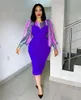 African Dresses For Women Plus Size Africa Clothing Long Sleeve Midi Dress Autumn Party Office Ethnic