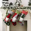Navidad Oornamento Calcetines Medias Decoración Árboles Decoraciones de fiesta Santa Design Stocking 3Colors HH21-778