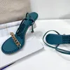 9CM donna signora sexy estate catene tacco alto sandalo scarpe col tacco calzature moda instagram popolare vendita prezzo di fabbrica di alta qualità B38850