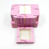 Falsk eyelash Förpackning Fyrkantig papperslåda Många stilar och färger för alternativ Lash Fodraler 25 mm Mink Eyelashe med bricka Förpackning separat Modeanvändning