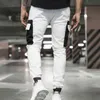 Мужские брюки грузовых брюк Slim Fit Jogging Joggers Combat Works Tracksuits Нижняя Бростит H1223