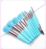 Beautiful 10pcs Fluorescent Color Makeup Brushes Professional Powder Foundation Eyeshadow Blending Beauty Make Up Eyebrow Brush Tools