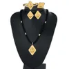 Ethlyn di alta qualità color oro quadrato donne etiopi festa di nozze corda nera set di gioielli stile eritreo accessori S064 H1022
