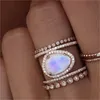 Ovaler natürlicher Mondstein Diamant Ring 14k Rose Gold Schmuck für Frauen Achat Turquoise Anillos Jade Bizuteria Peridot Feiner Edelstein 1589 Q2