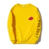 أنيمي أكاتسوكي سحابة الرموز طباعة الرجال هوديس البلوز الشارع الشهير عارضة crewneck البلوز الرجال النساء المتضخم البلوز Y0804