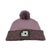 높은 밝은 패션 따뜻한 겨울 니트 LED 모자 LED 조명 USB 충전식 야외 스포츠 안전 LED 비니 모자