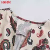 Mode Frauen Blumen Druck Hemd V-ausschnitt Langarm Damen Mini Kleid 5Z105 210416
