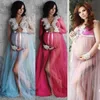 New Hot Pregnant Women Lace Up Long Sleeve Maternity Dress Ladies Gown Photography Photo Shoot Clothing Clothes