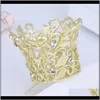 Drop levering 2021 Matte goud kinderen meisjes kroon tiara bruiloft verjaardag optocht prom comb accessoire mini cirkel ronde prinses haar sieraden tia