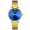 Curren Ultra Thin Watch Women Luxury Brand Business Gold Ladies Klockor Vattentät Rostfritt Stål Klocka Relogio Feminino 210527