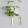 Creative Wall Flower Ware Style Nordic Style Fleur Vase Gold Non perforé Salon Décoration murale Pendentif Home Decore 210623