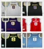 1996-97 Retro Koszykówka Bryant Koszulki Mężczyzna Mesh Purple White Yellow Black 1996-2016 Hall of Sława Vintage Snake Front 8 Back 24 Koszulki 2006-07 2007-08 2008-09