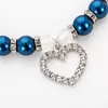Imitation Perle Strass Anhänger Niedliche Hundehalsbänder Halskette Haustierhalsband Zubehör Schmuck Halskette für kleine Hunde große Katzen