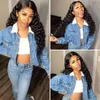 Lace Wigs 30 Inch Malaysian Loose Deep Wave Wig T Part Front Human Hair For Black Women180 Density 4x4 Curly Closure