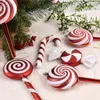 Grandi decorazioni natalizie caramelle rosse e bianche Lollipop per piccoli bastoncini decorazioni per la casa decorazione per feste h11125647932