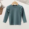 Baby spring baby long-sleeved bottoming shirt Korean version of children's western style girls t-shirt top thin section P4297 210622