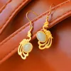 Dangle Lustre S Argent Incrusté Naturel Hetian Jade Boucles D'oreilles Style Chinois Classique Niche Design Phoenix Lumière De Luxe Femmes Marque Juif