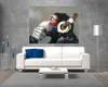 Arte abstracto moderno Monkey DJ Auriculares Pintura al óleo sobre lienzo Decoración para el hogar Handcrafts / HD Print Wall Art Foto de personalización es aceptable 21050235