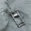Collier pendentif guillotine vintage en acier inoxydable pour lui, cadeau avec chaînes de chaîne 8400774